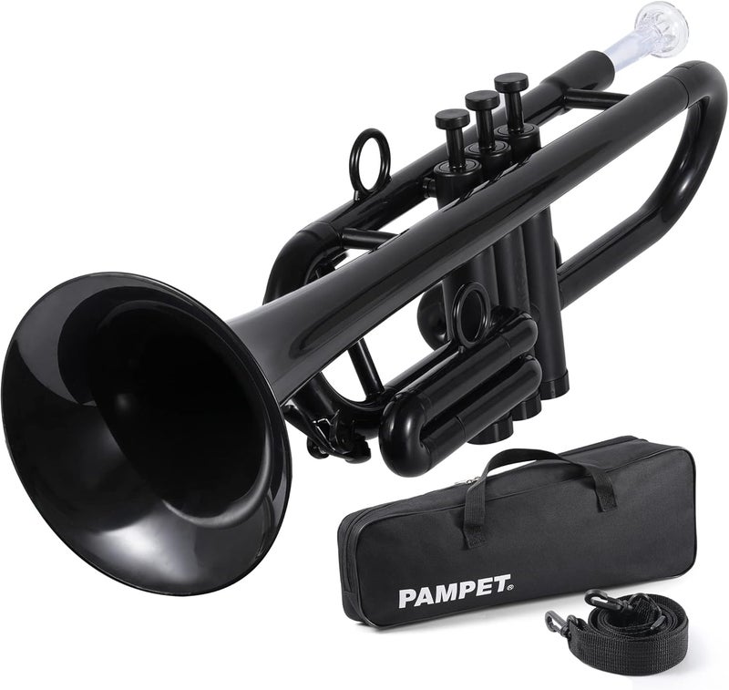 PAMPET Professional Plastic Trumpet C trumpet (Black) - Image 1